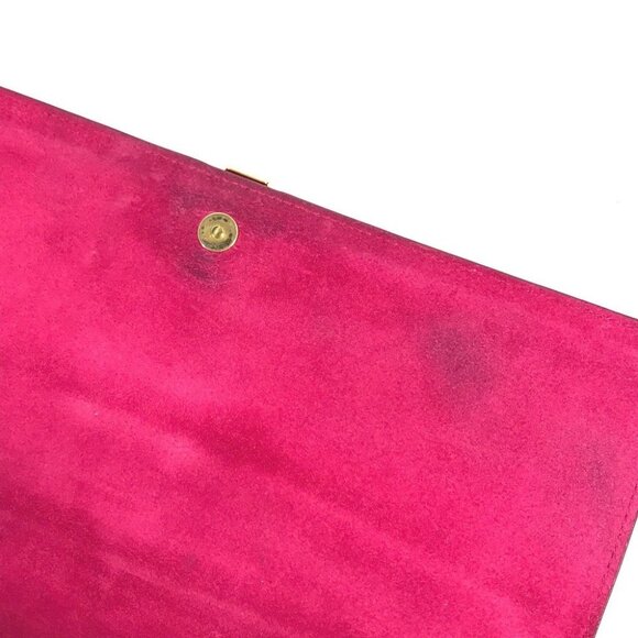 Saint Laurent 311213  Y line Logo flap bag pouch Clutch bag Leather pink/Gold - Picture 7 of 15